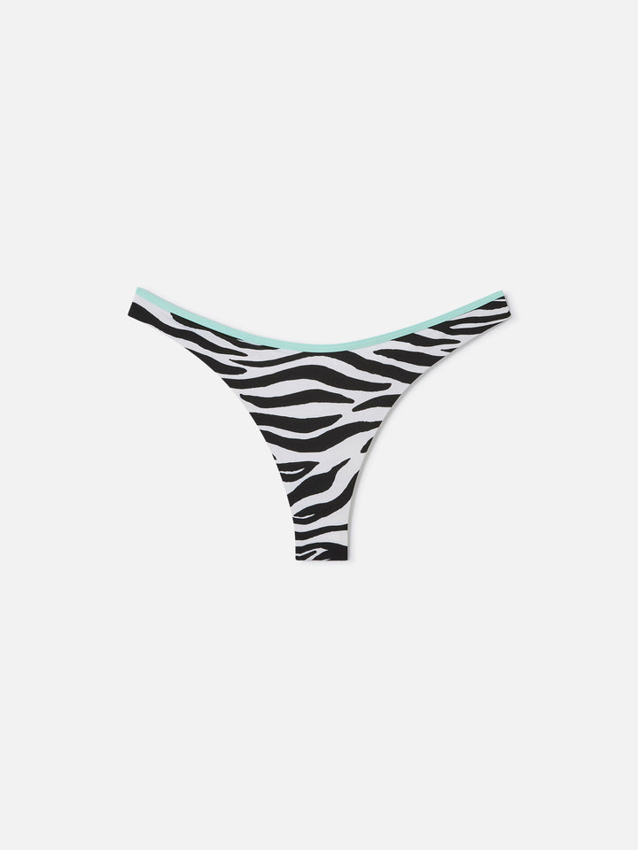 Judy Naomi zebra bralette bikini with piping