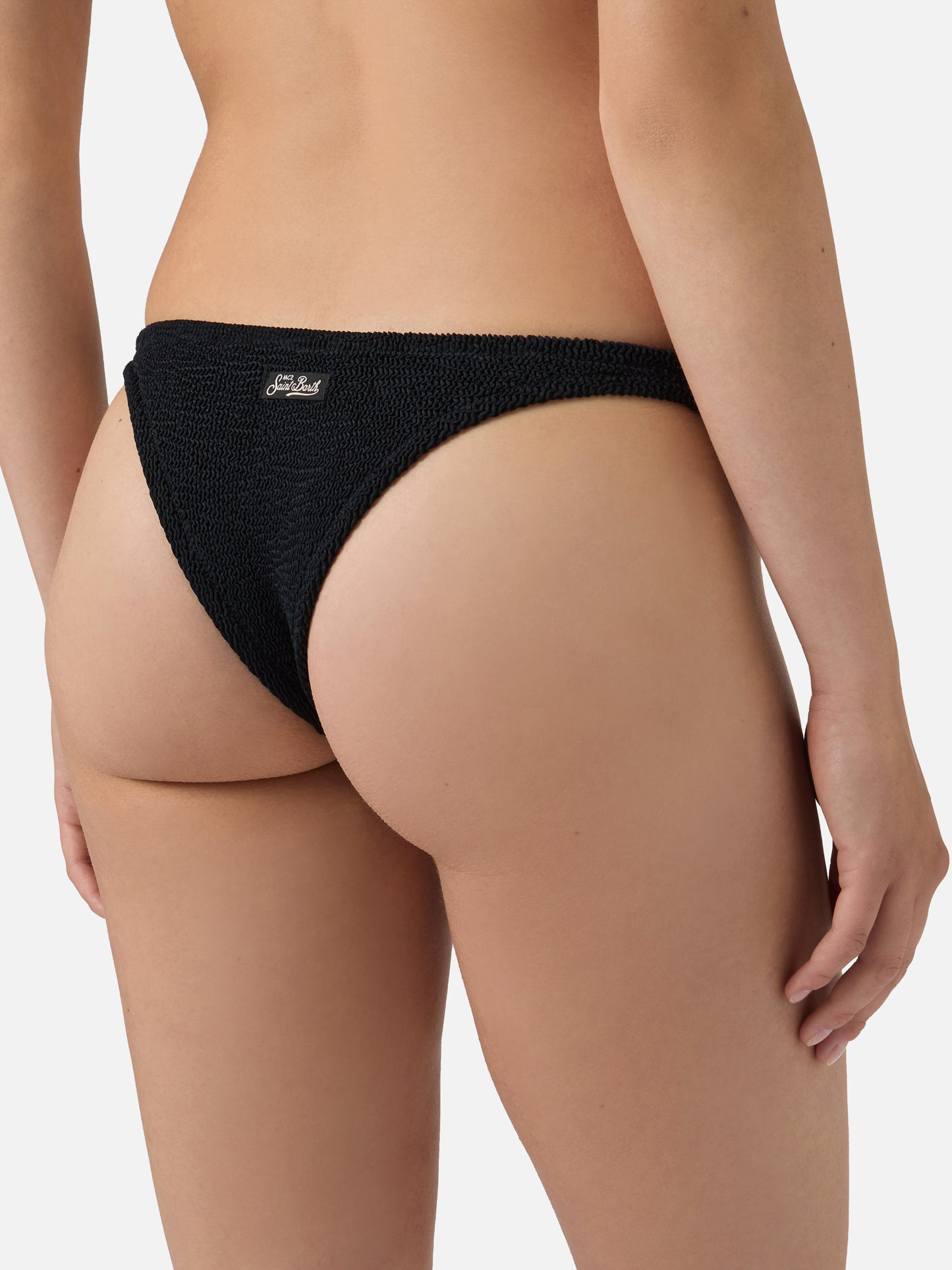Naima Naomi black crinkle bikini