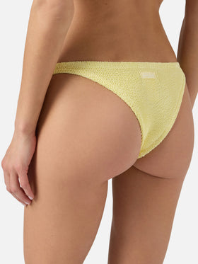 Naima Naomi yellow crinkle bikini