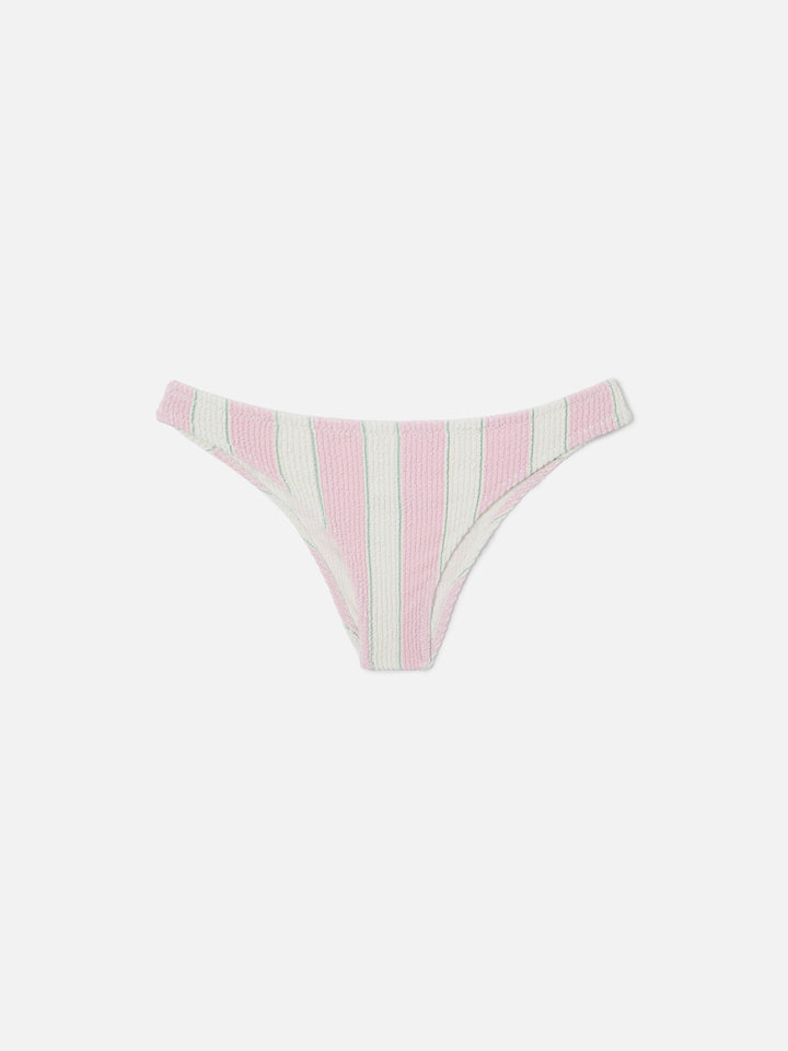 Naima Elise Bikini aus Crinkle-Stoff mit rosa Streifen 