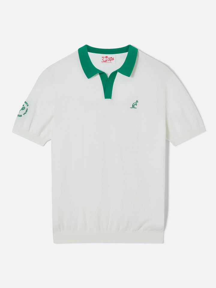 Herren-Poloshirt aus cremefarbenem Strick Newcomb | AUSTRALIAN BRAND SPECIAL EDITION
