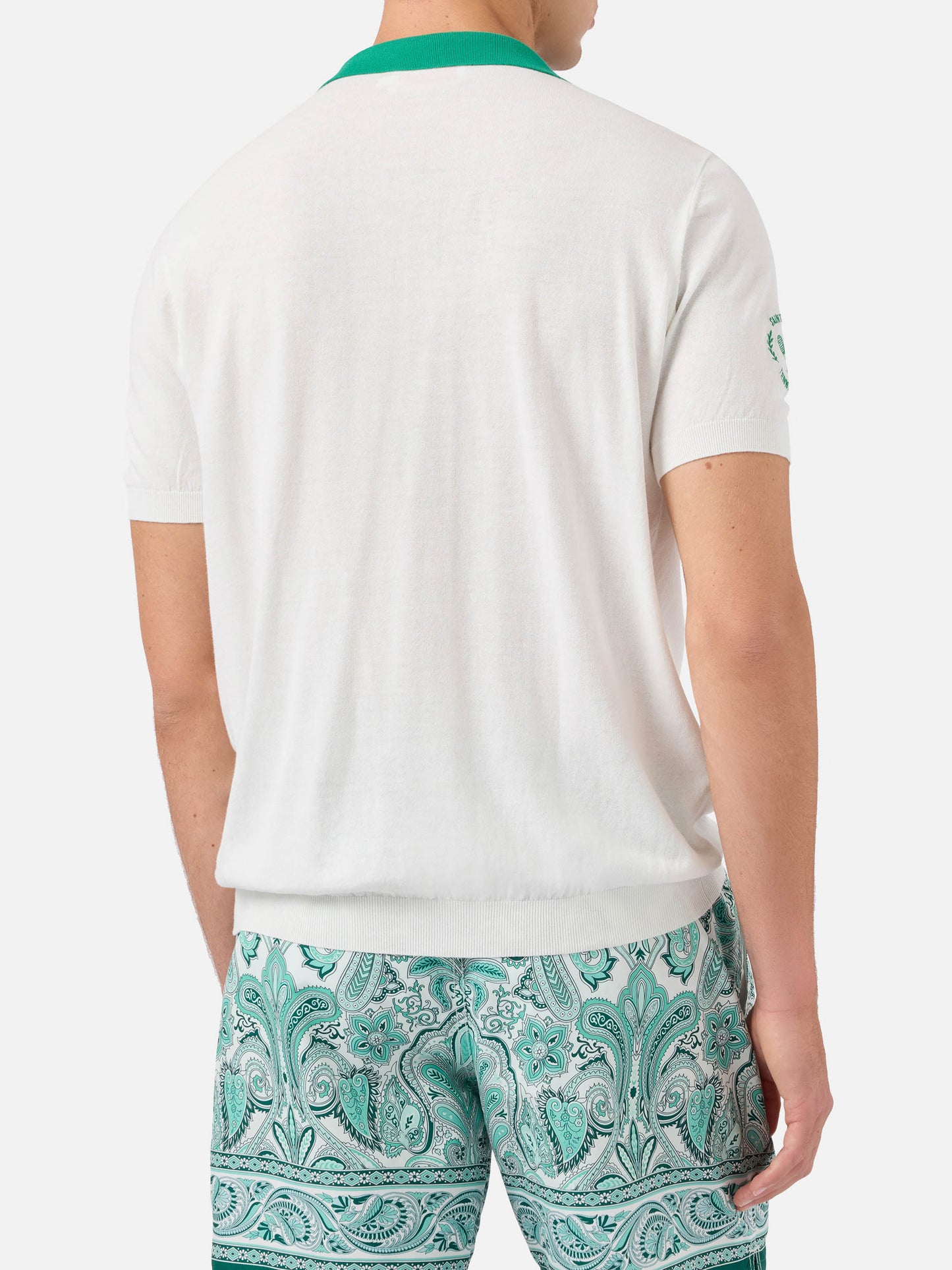 Newcombe off-white knitted cotton polo shirt | Special Edition