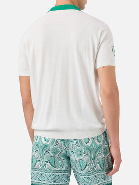 Newcombe off-white knitted cotton polo shirt | Special Edition