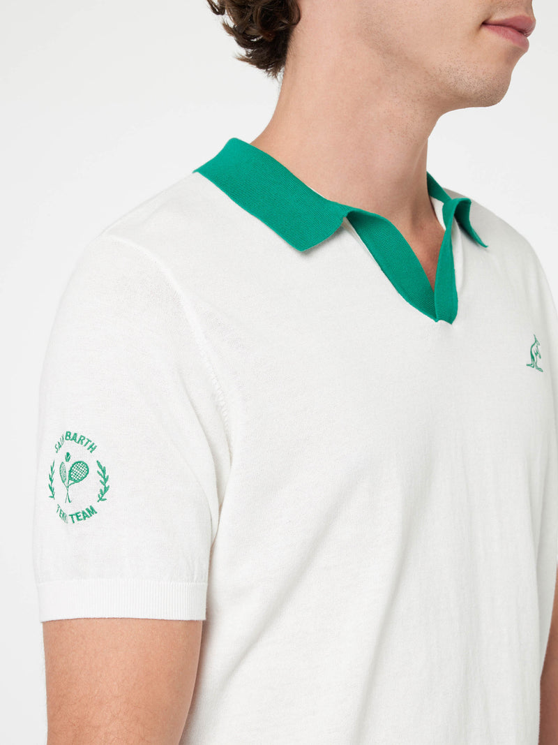 Herren-Poloshirt aus cremefarbenem Strick Newcomb | AUSTRALIAN BRAND SPECIAL EDITION