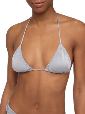 Nilly shimmer grey classic triangle top