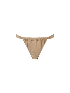 Slip da bagno da donna in lurex oro sgambato Noelle