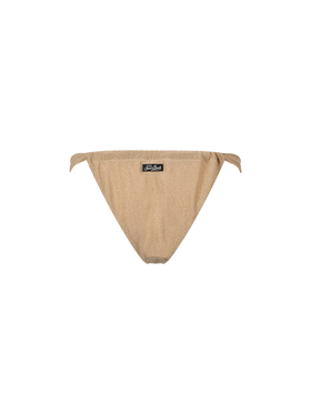 Slip da bagno da donna in lurex oro sgambato Noelle