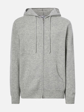 Notting lambswool hoodie in grey melange
