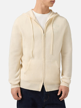 Notting hoodie in 100% lambswool white