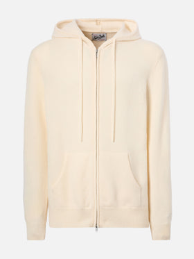 Notting hoodie in 100% lambswool white