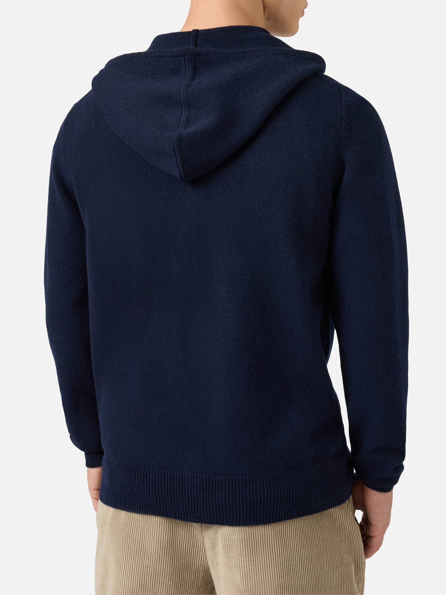 Notting Hoodie aus 100 % Lammwolle, blau-marineblau