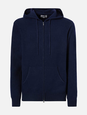 Notting Hoodie aus 100 % Lammwolle, blau-marineblau