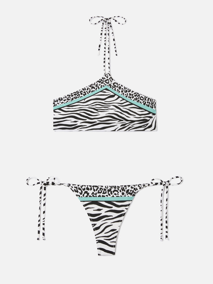 Bikini Nairobi Marielle con stampa animalier multicolor