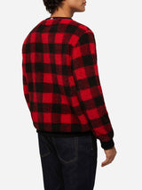 Teddy-fleece sweatshirt Oak with check print