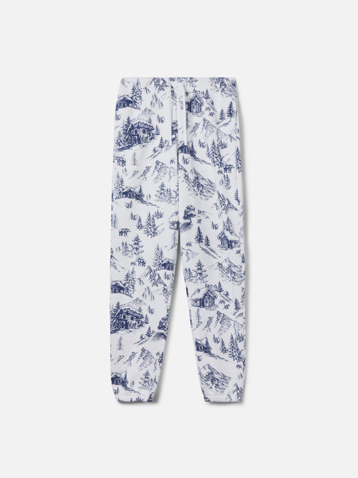 Pantalone in felpa Odalys con stampa toile de jouy