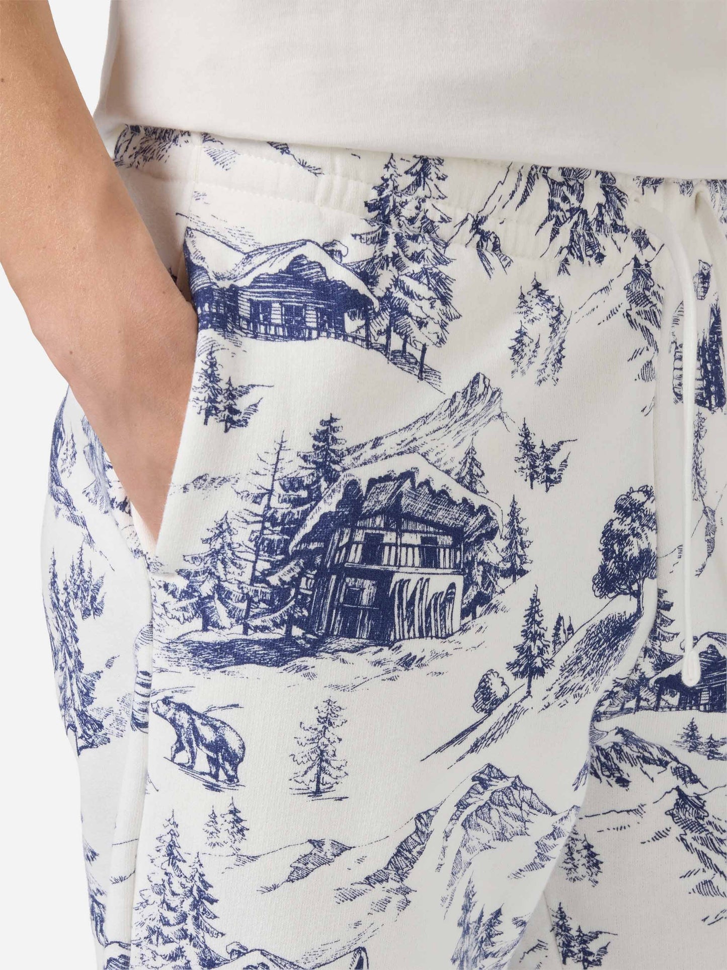 Pantalone in felpa Odalys con stampa toile de jouy