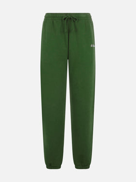 Military green cotton fleece jogger pants Odalys