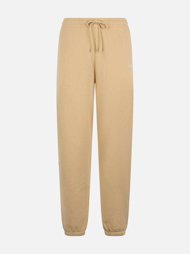 Beige Jogginghose aus Baumwollfleece für Damen Odalys