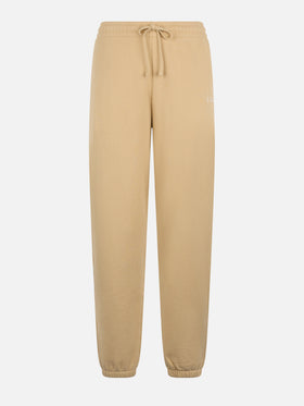Beige Jogginghose aus Baumwollfleece für Damen Odalys