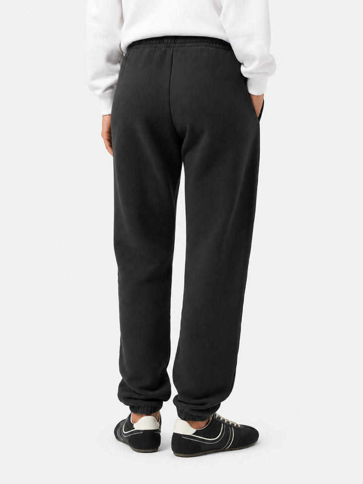 Jogginghose Odalys aus schwarzem Baumwollfleece 