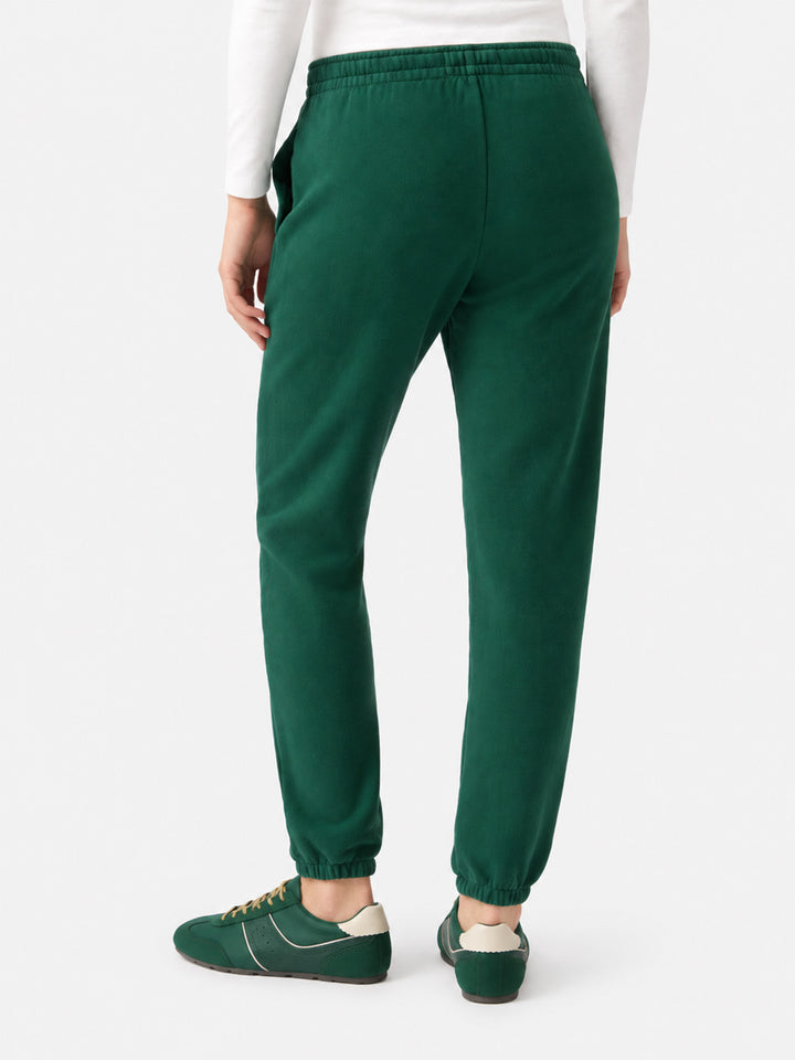 Pantaloni Odalys in felpa di cotone verde british