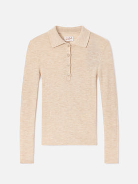 Grain Odell merino wool polo collar knit