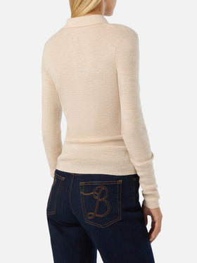Grain Odell merino wool polo collar knit