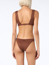 Woman brown heatsealed scooped bikini Ofelia Reanna