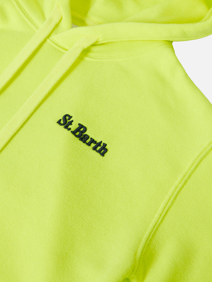 Felpa con cappuccio in cotone Oliver con ricamo St. Barth