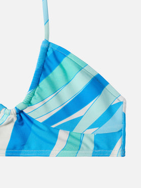 Page Jr Crop-Top mit farbigem Palmenmuster