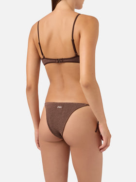 Bikini bralette marrón crinkle Paloma Marielle 