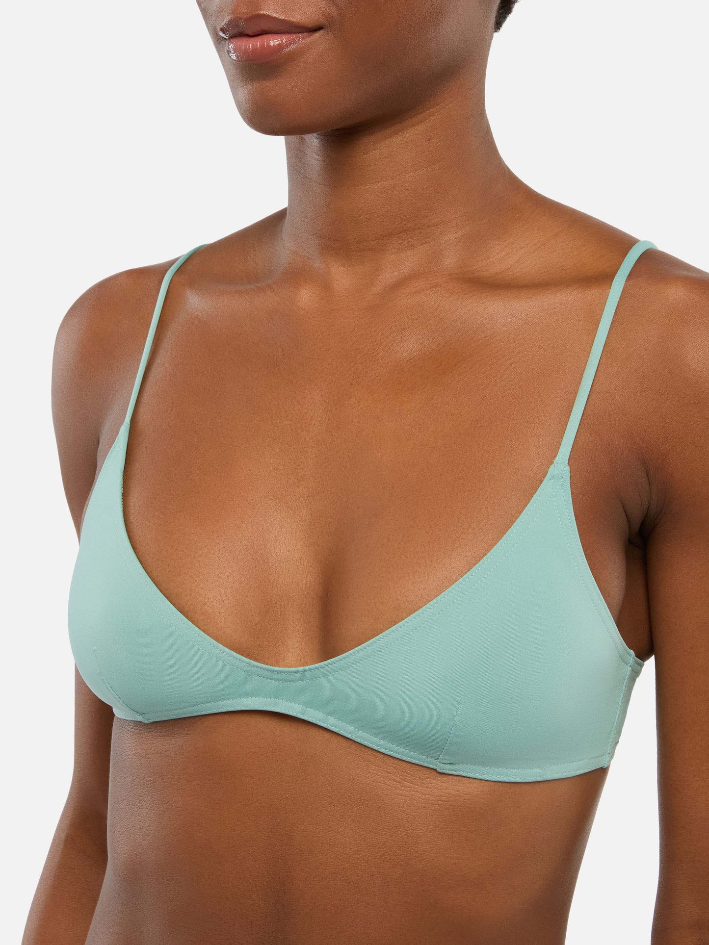 Bralette scollata verde salvia Paloma - Naomi slip mare cheeky color verde salvia