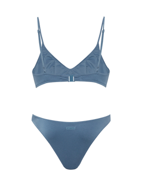 Lido shimmer avio blue classic swim briefs - Paloma shimmer blue avio scoop bralette