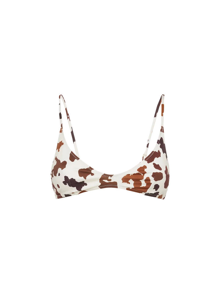 Bralette scollata con stampa muccata Paloma
