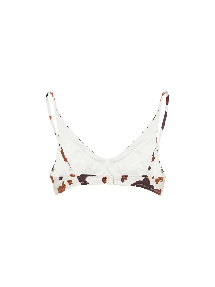 Bralette scollata con stampa muccata Paloma