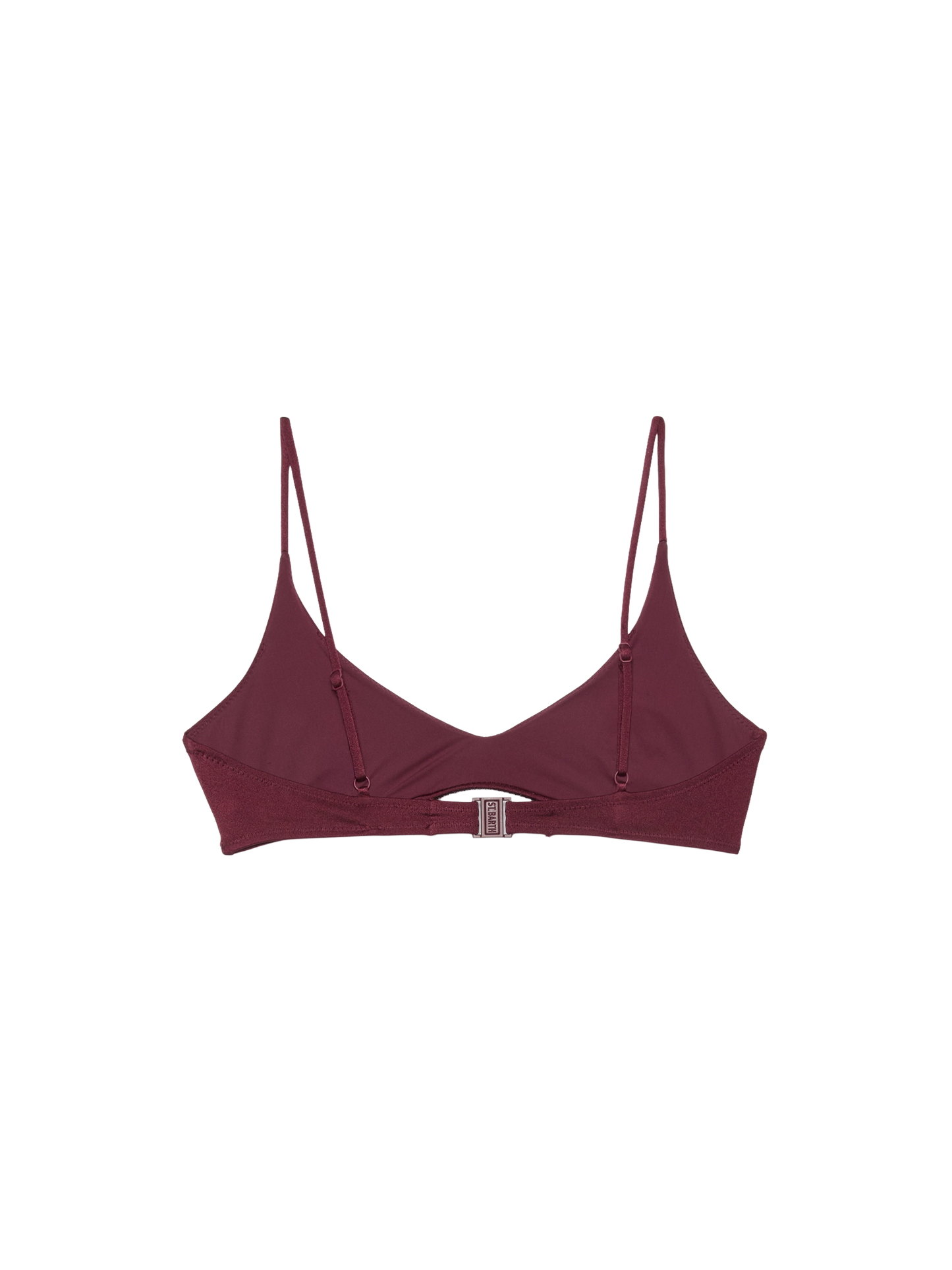 Paloma burgundy scoop bralette with rhinestone embellishment - MC2 Saint Barth