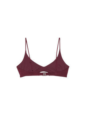 Paloma burgundy scoop bralette with rhinestone embellishment - MC2 Saint Barth
