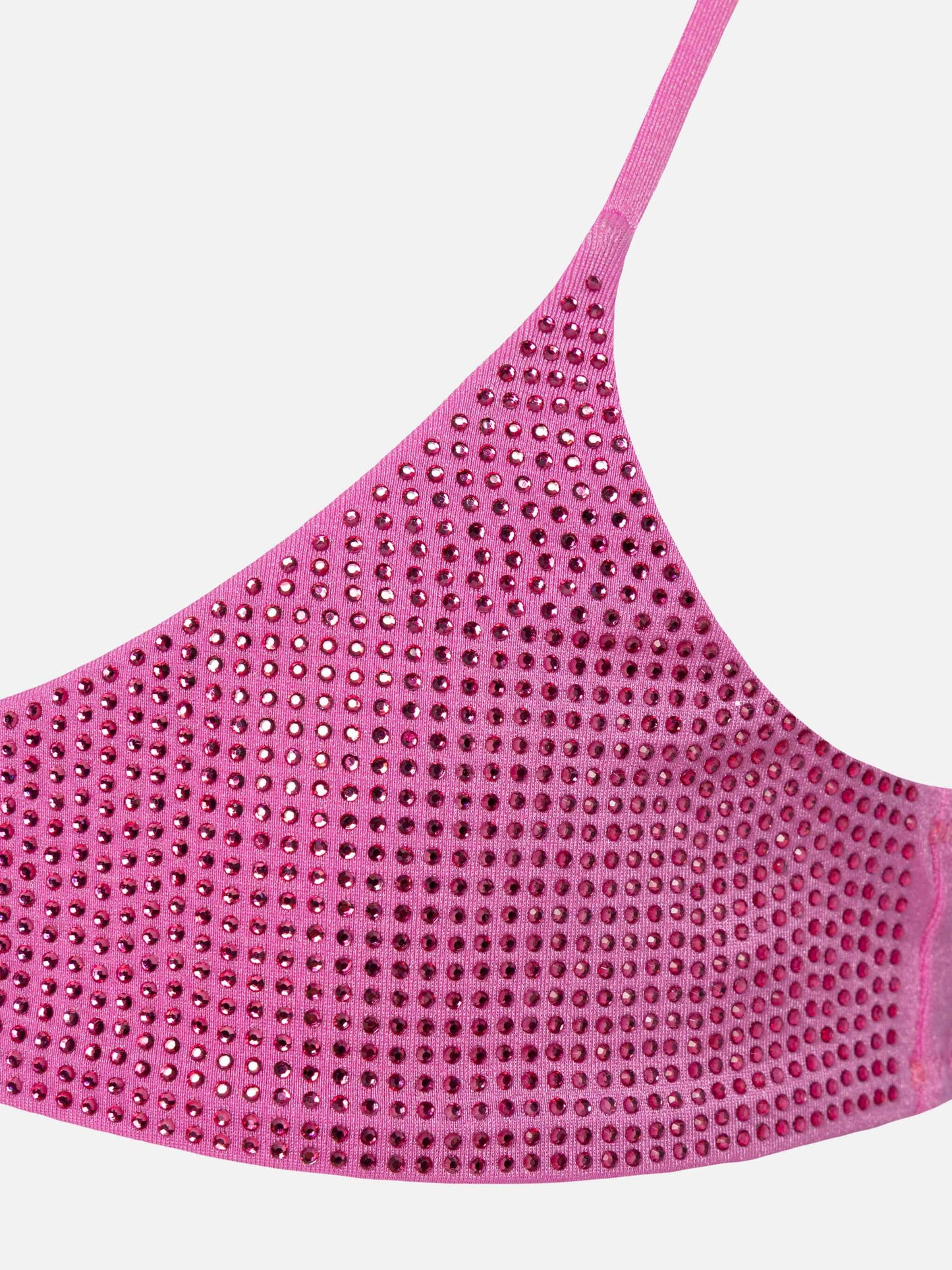 Paloma Jr pink bralette bikini with rhinestones