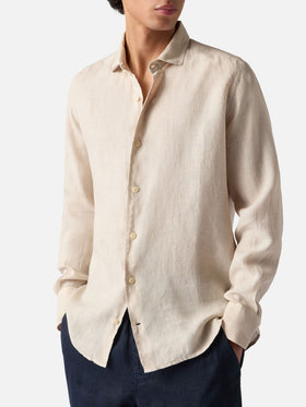 Man off-white linen shirt Pamplona