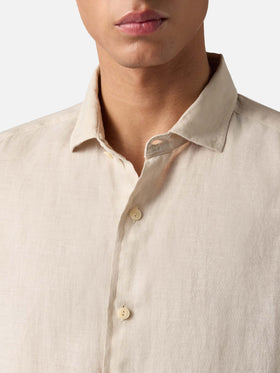 Man off-white linen shirt Pamplona