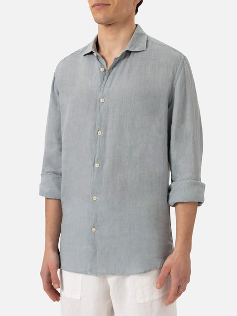 Grey linen shirt Pamplona - MC2 Saint Barth
