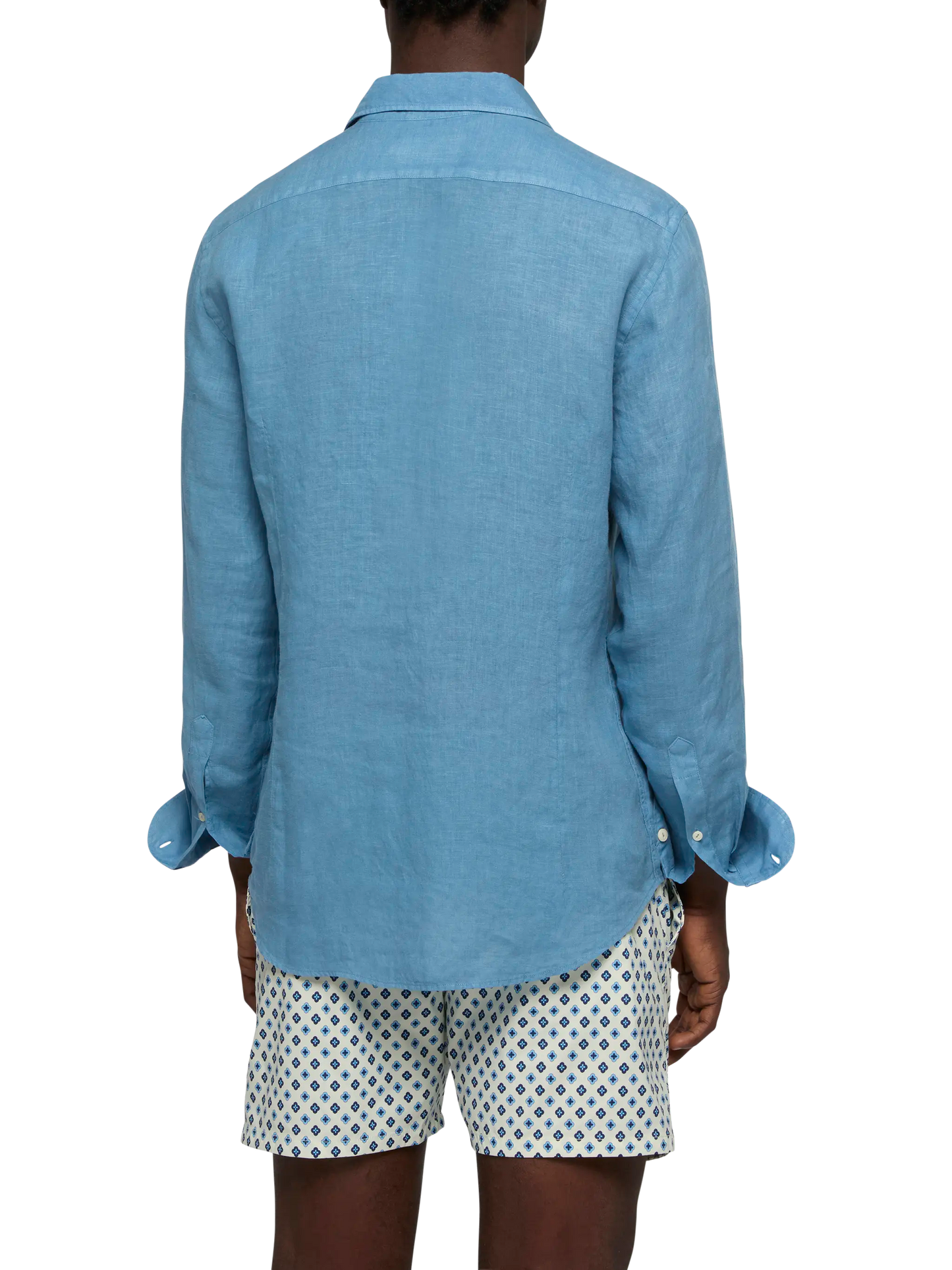Dusty blue linen shirt Pamplona