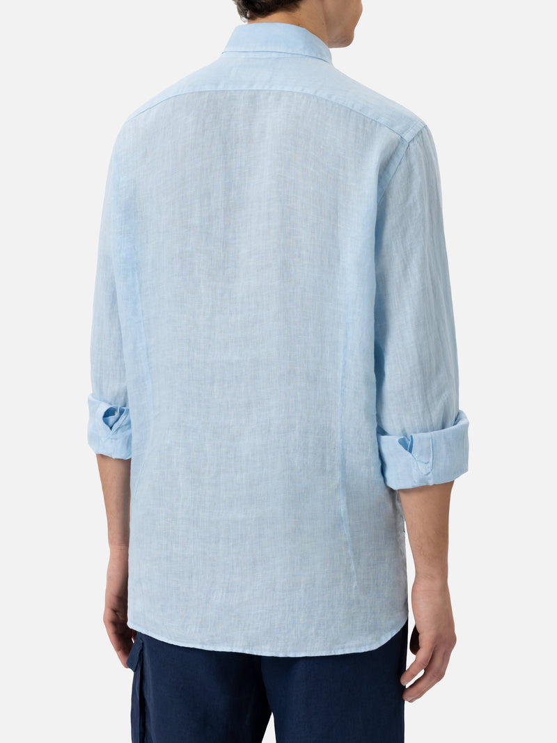 Light blue linen shirt Pamplona