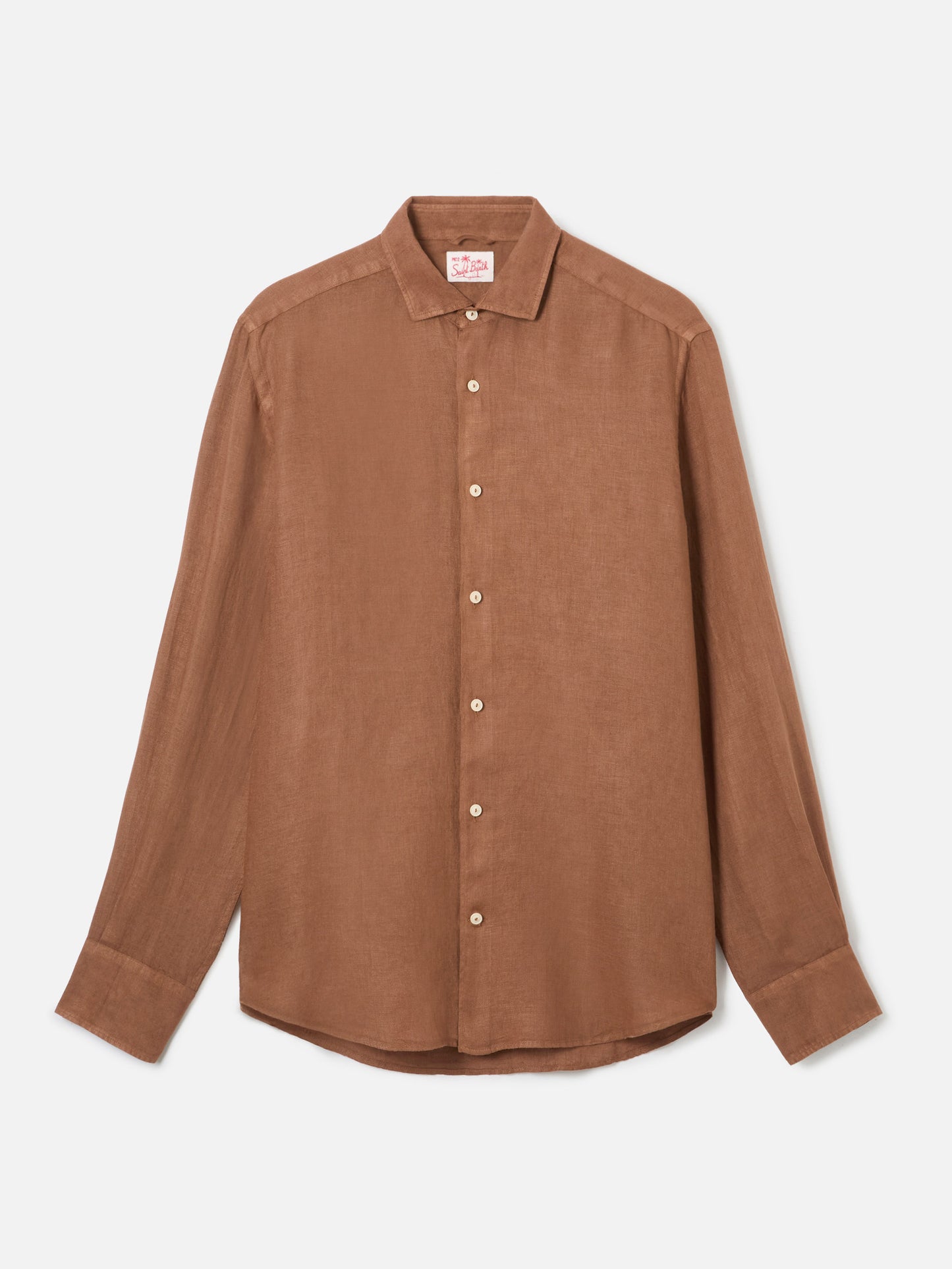 Man brown linen Pamplona shirt