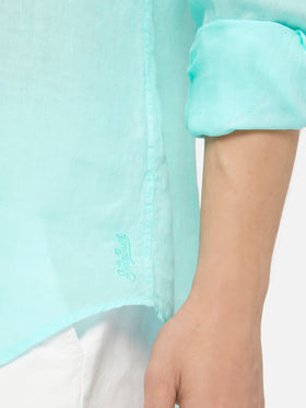 Water green linen shirt Pamplona