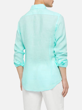 Water green linen shirt Pamplona