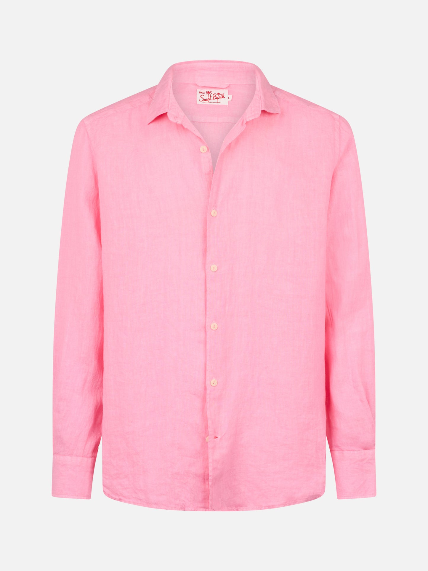 Camicia Pamplona in lino rosa