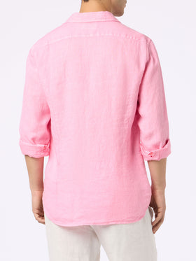 Camicia Pamplona in lino rosa