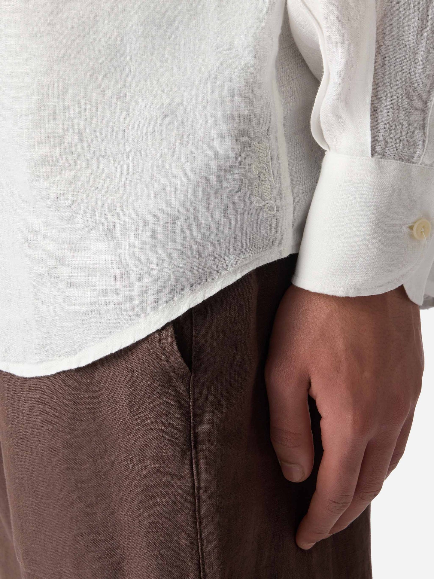 Pamplona linen shirt in white