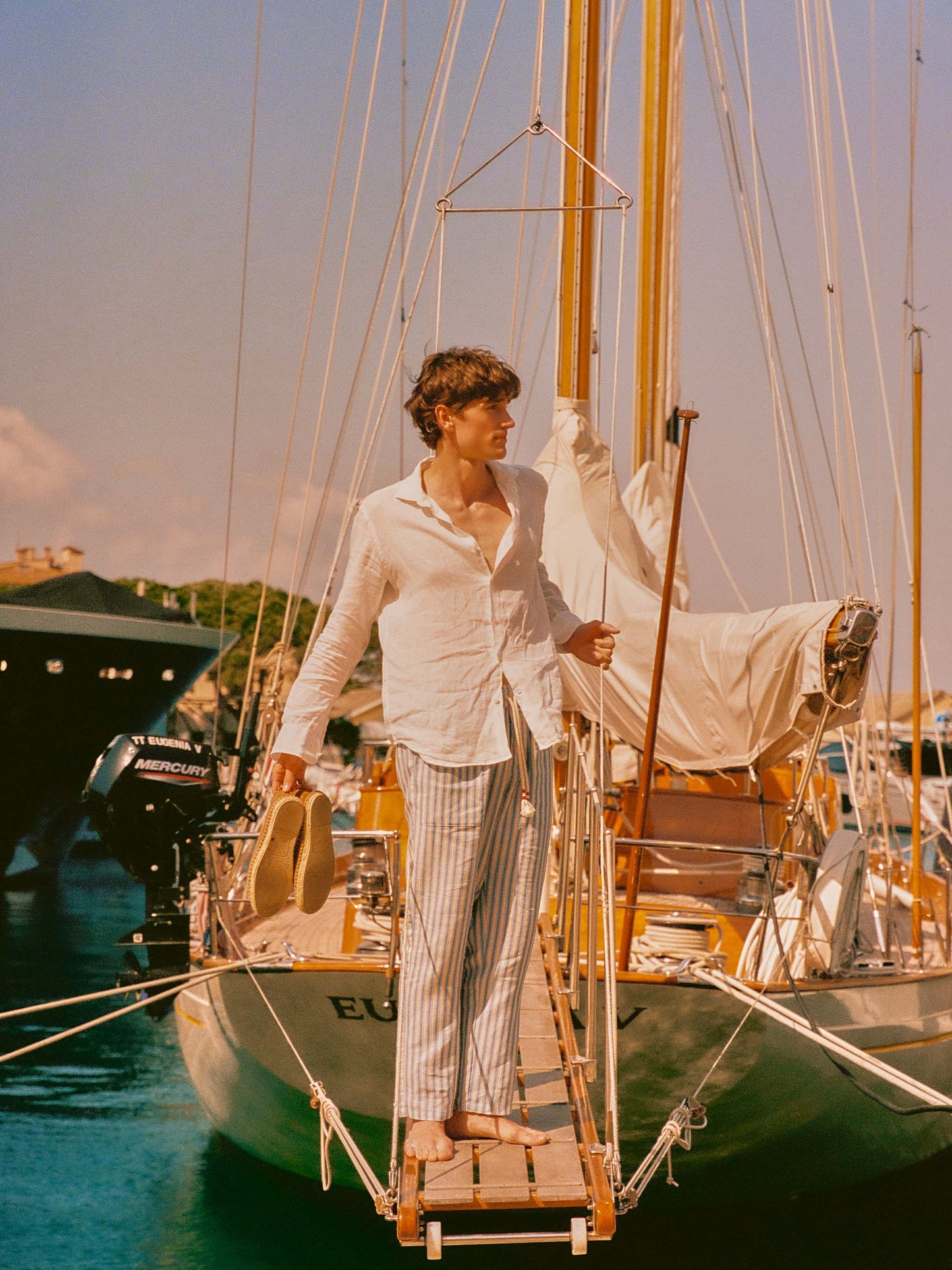 Pamplona linen shirt in white